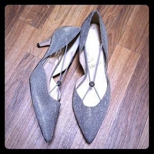 J.Renné Sparkling Silver Shoes